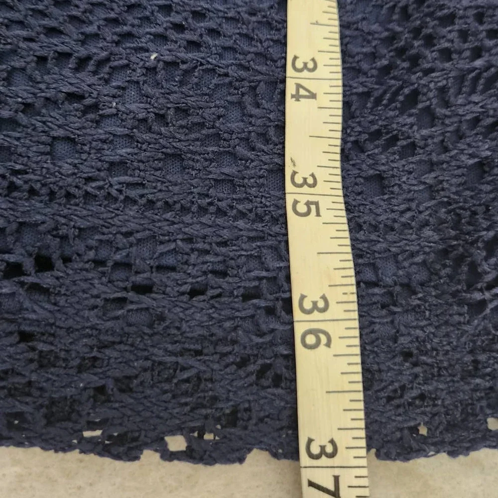 CHICO'S Short Lace Dress Midnight Navy Blue Shift sz 0 / S - Picture 9 of 10